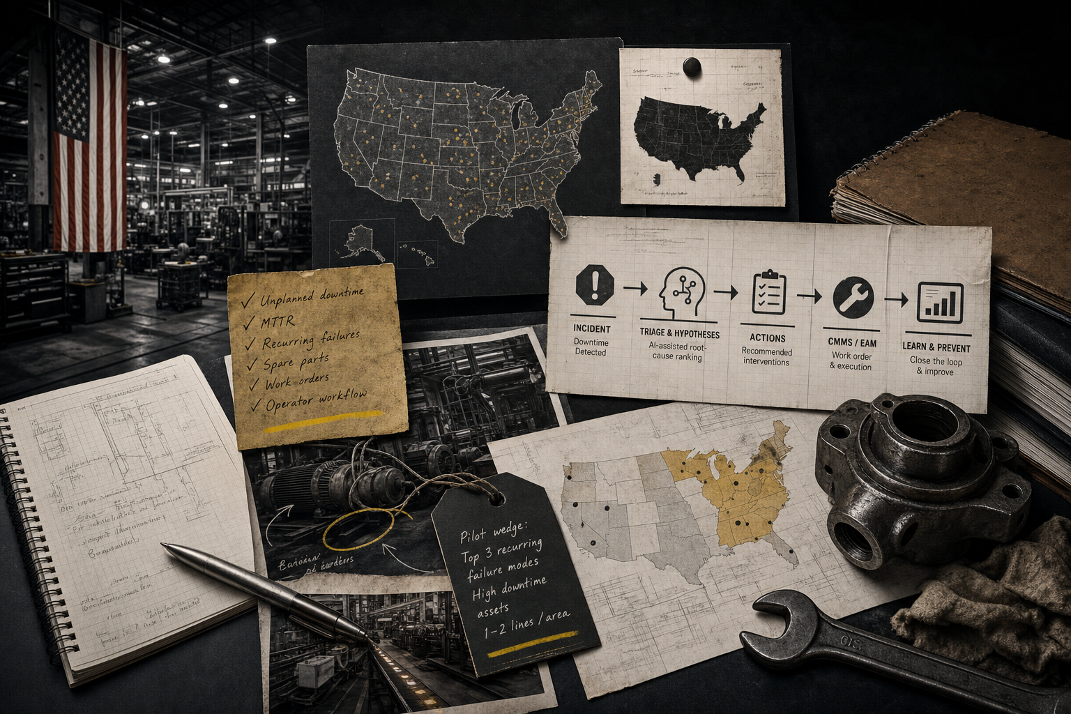 AI downtime triage copilot for United States manufacturing teams hero